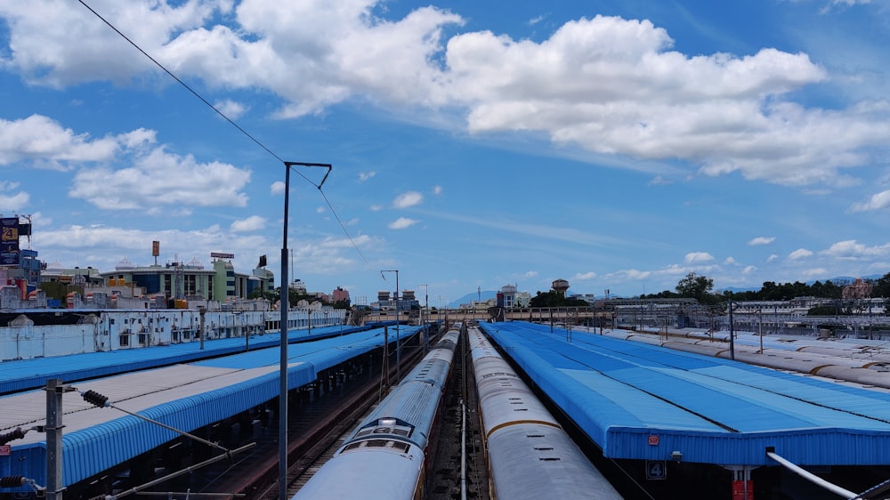 trains on the railway tracks