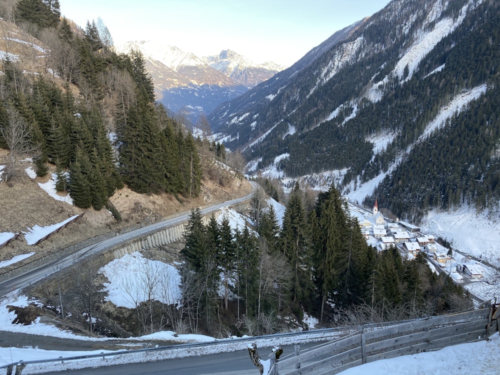 a snowy mountain side