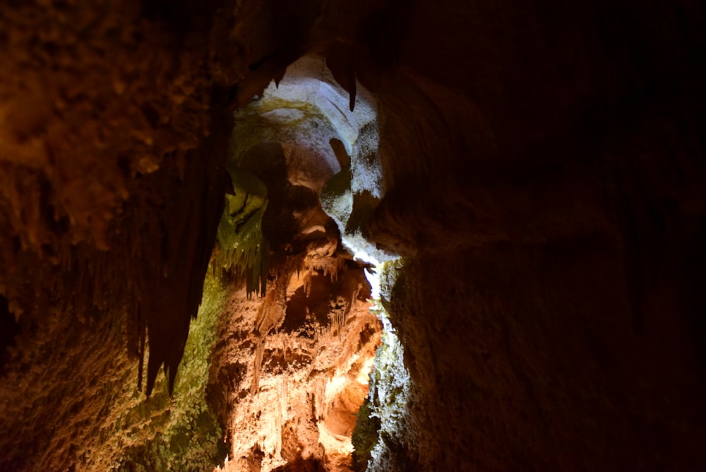 a cave with a large hole