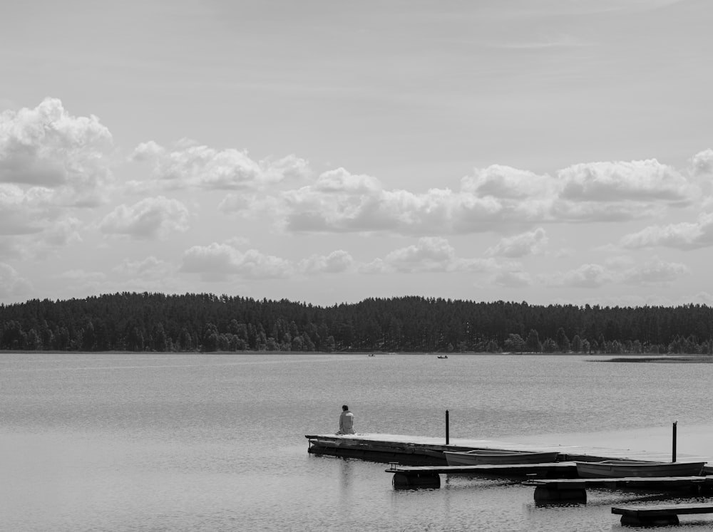 a person standing on a dock