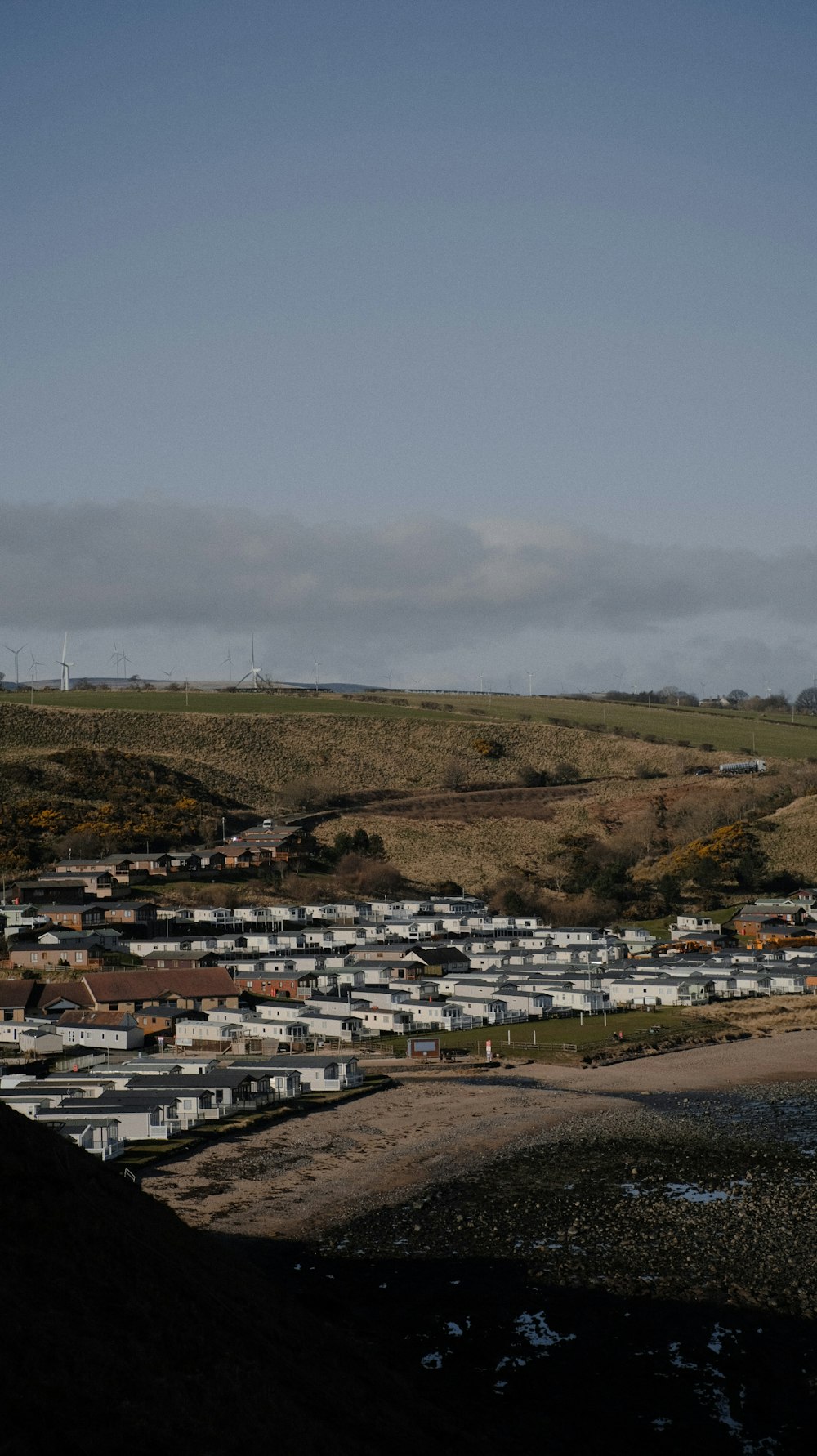 a town on a hill