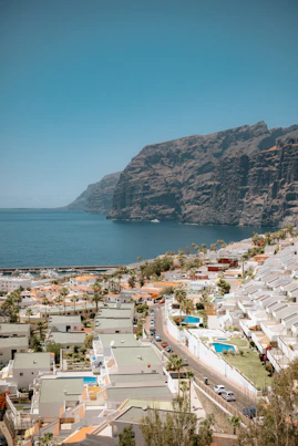 a city next to a body of water