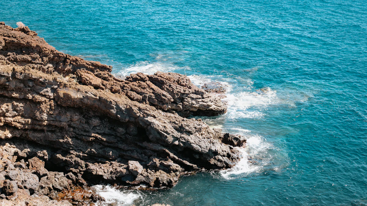 Cliffs above the sea near Los Gigantes, Tenerife