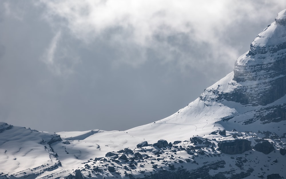 a snowy mountain side