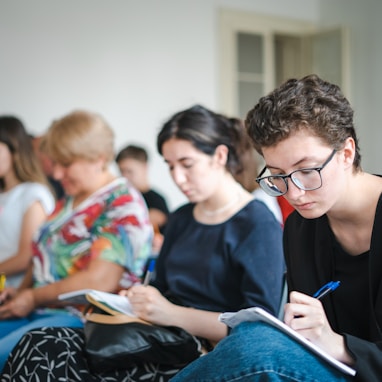 a group of students in a classroom