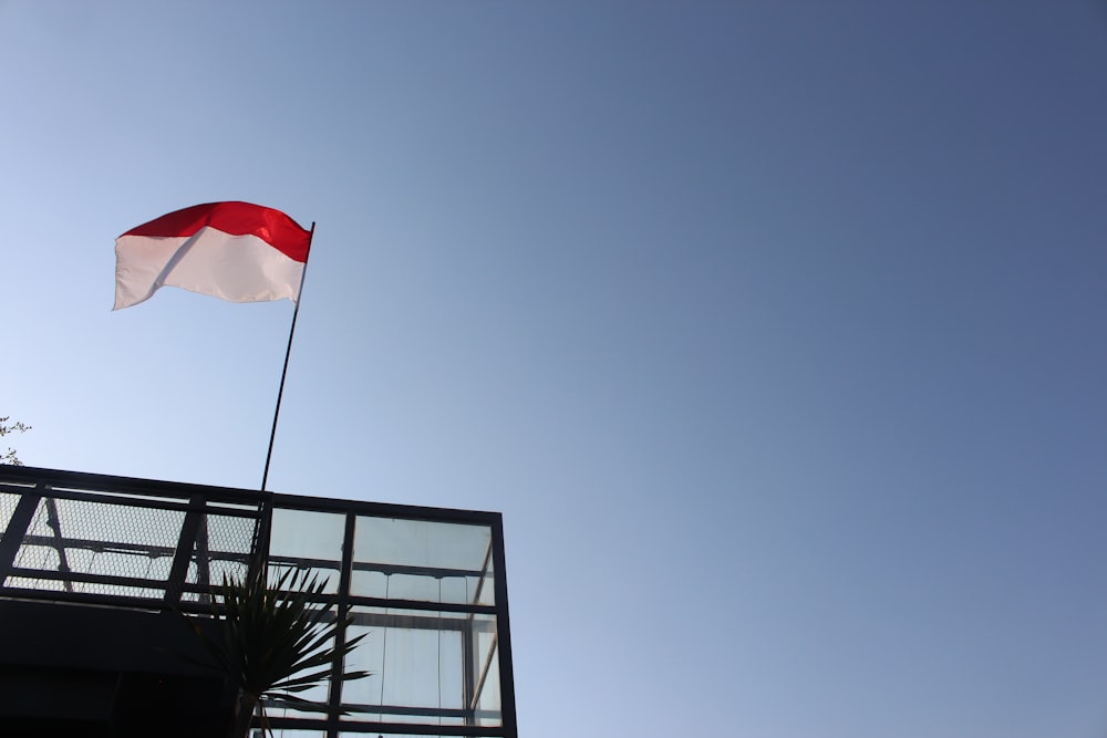 a flag flying on a pole