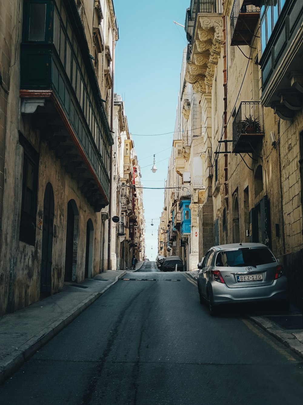 a street with cars parked on it