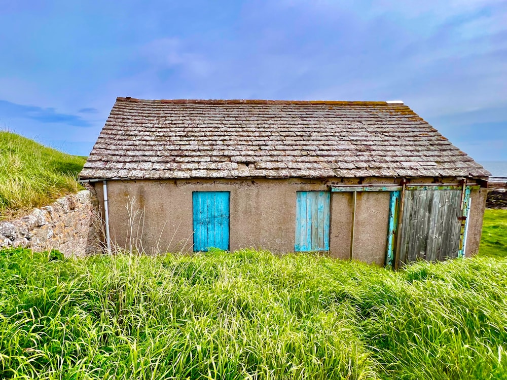 a house in a field