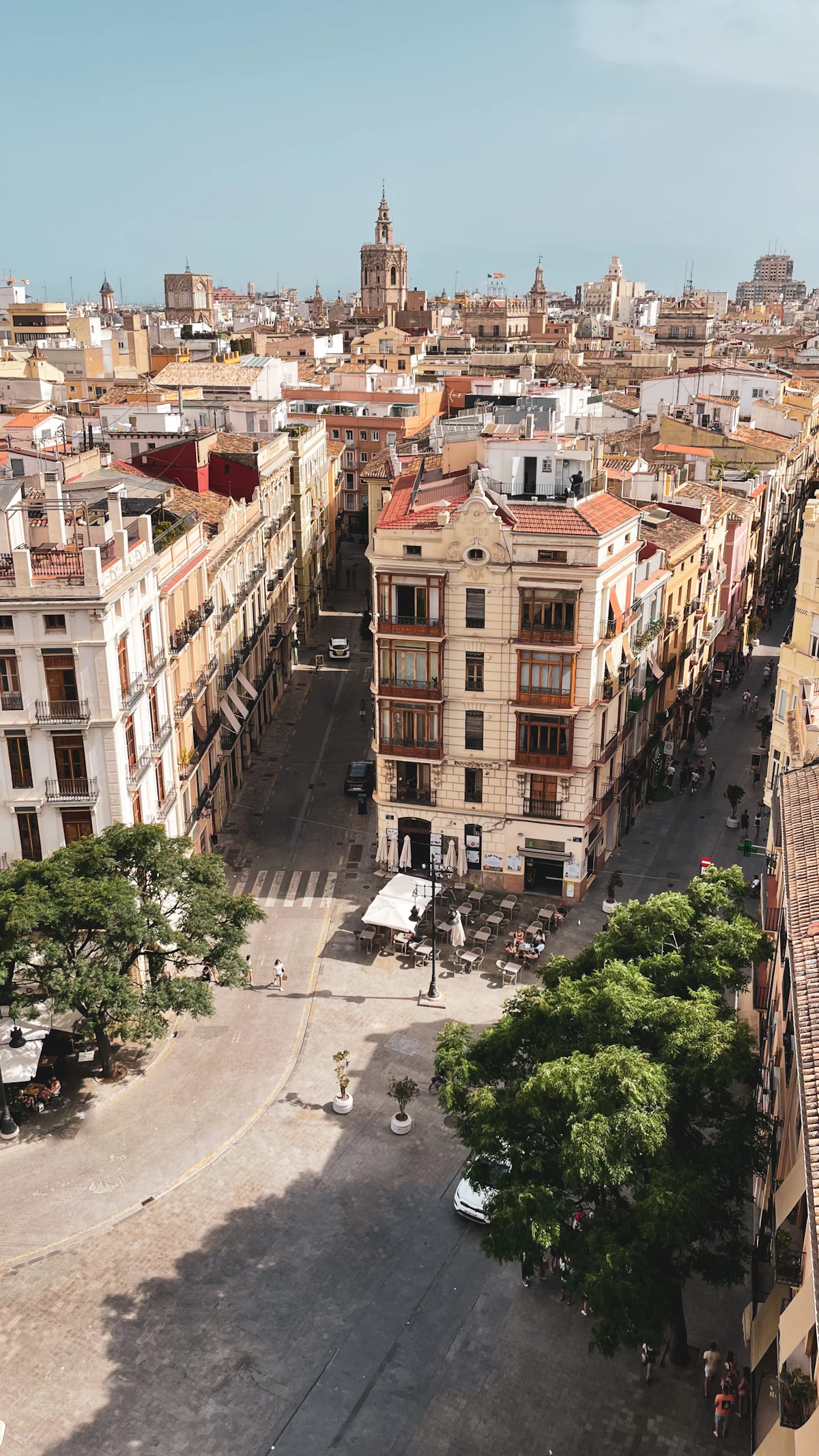 Vista aérea de los tejados del centro de València