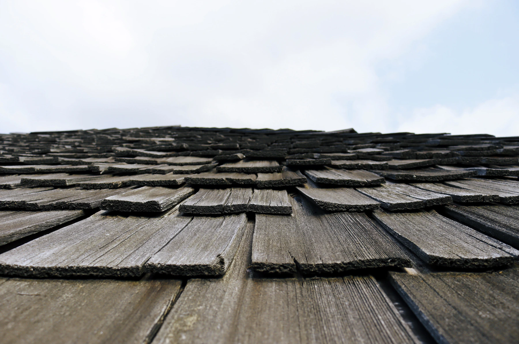 Stock photo of the repeating texture of roof shingles
