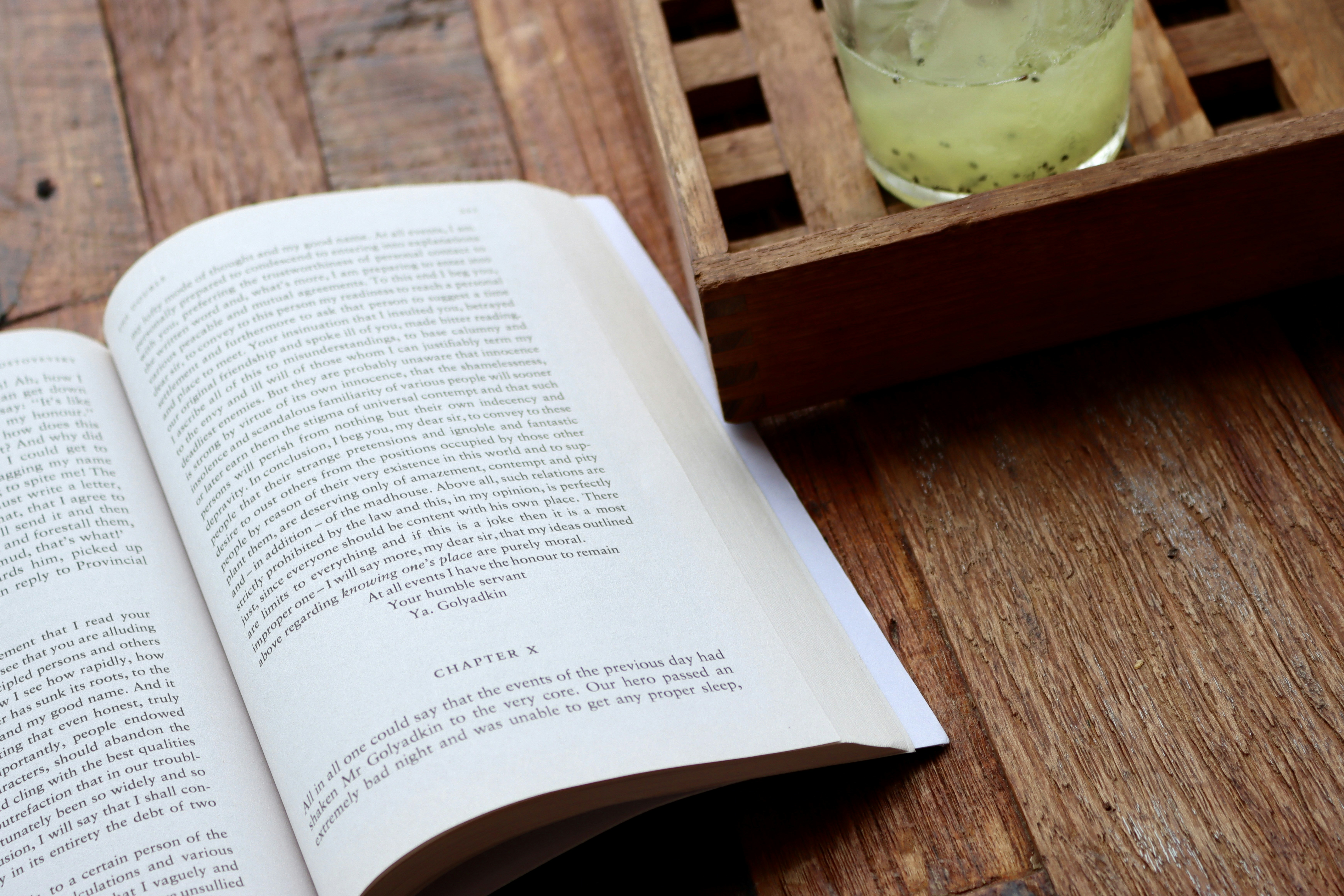 an open book on a table