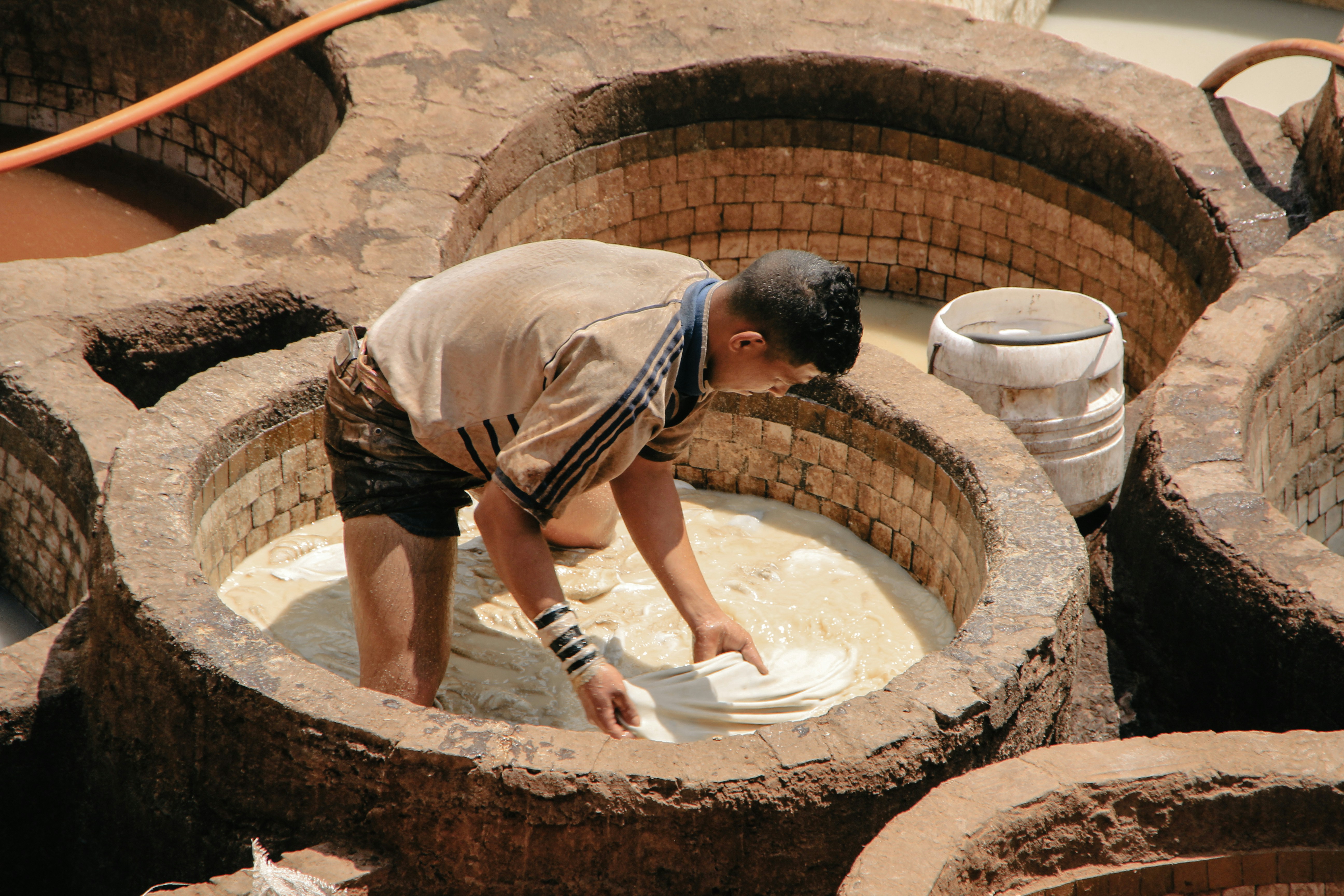 Tannery in Fez, Morocco.