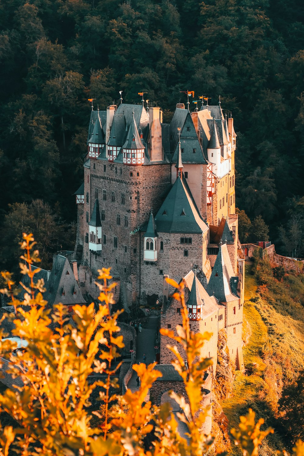 Un castillo en una colina