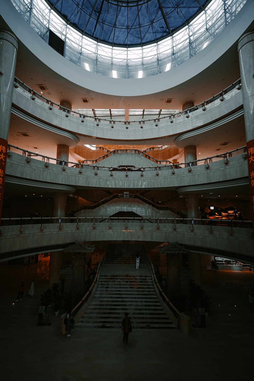 a large building with a large staircase