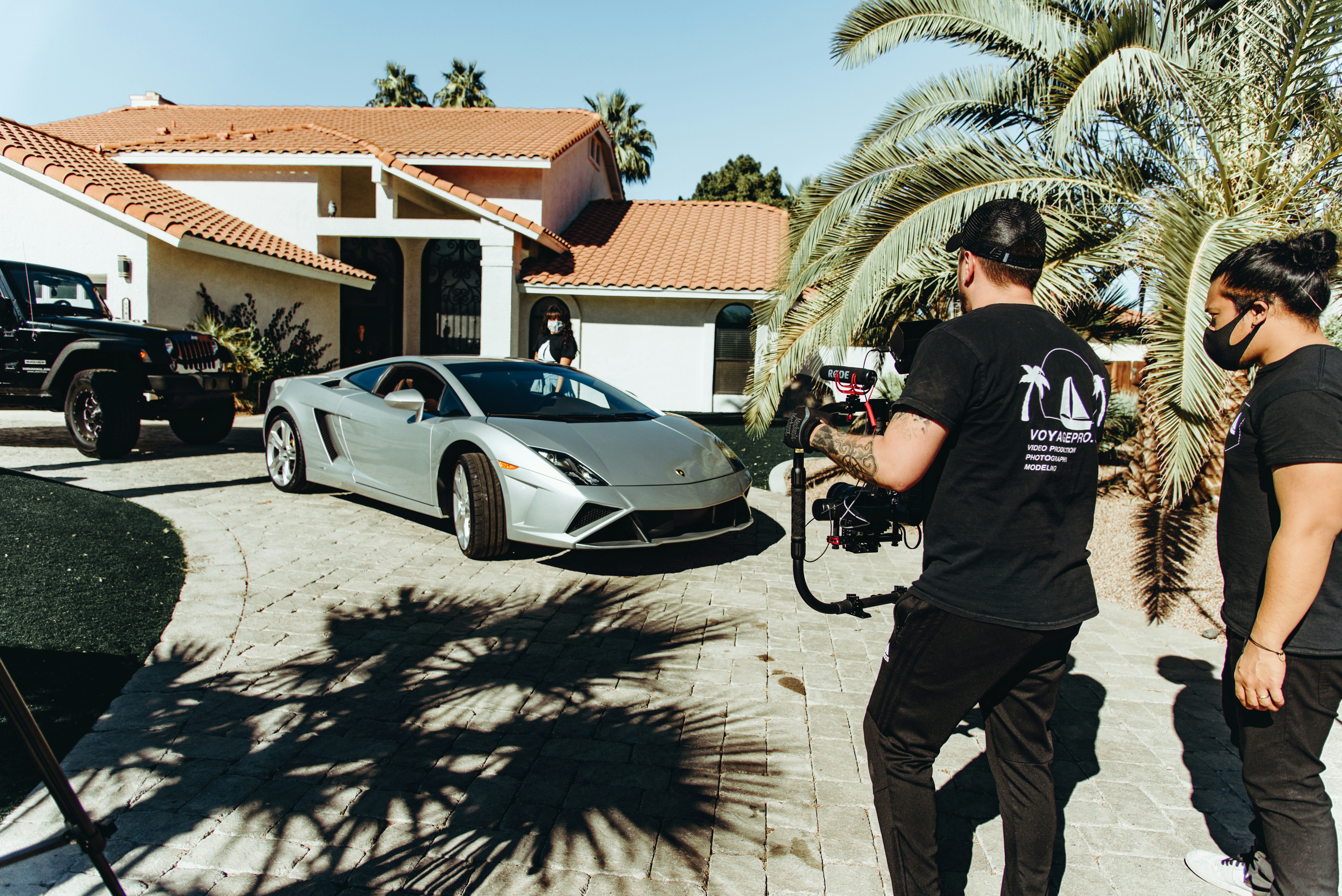 a person holding a camera