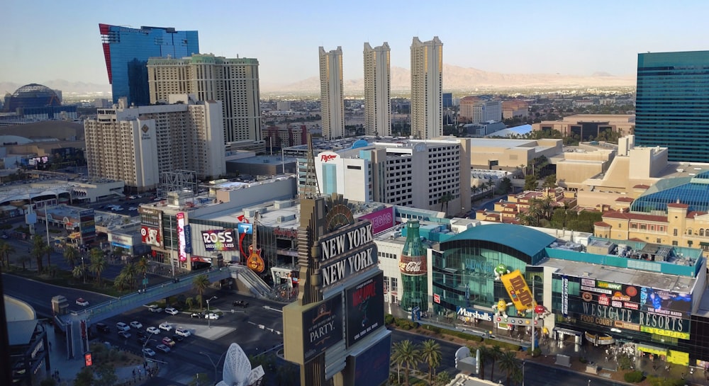 a city with tall buildings