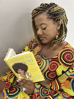 a person reading a book