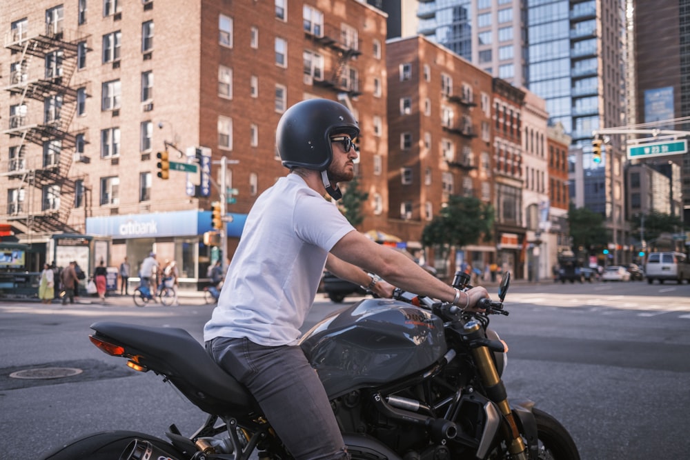 a person riding a motorcycle