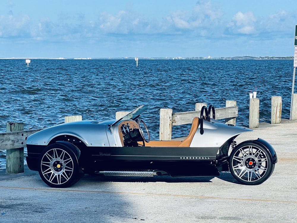 a car parked on a beach