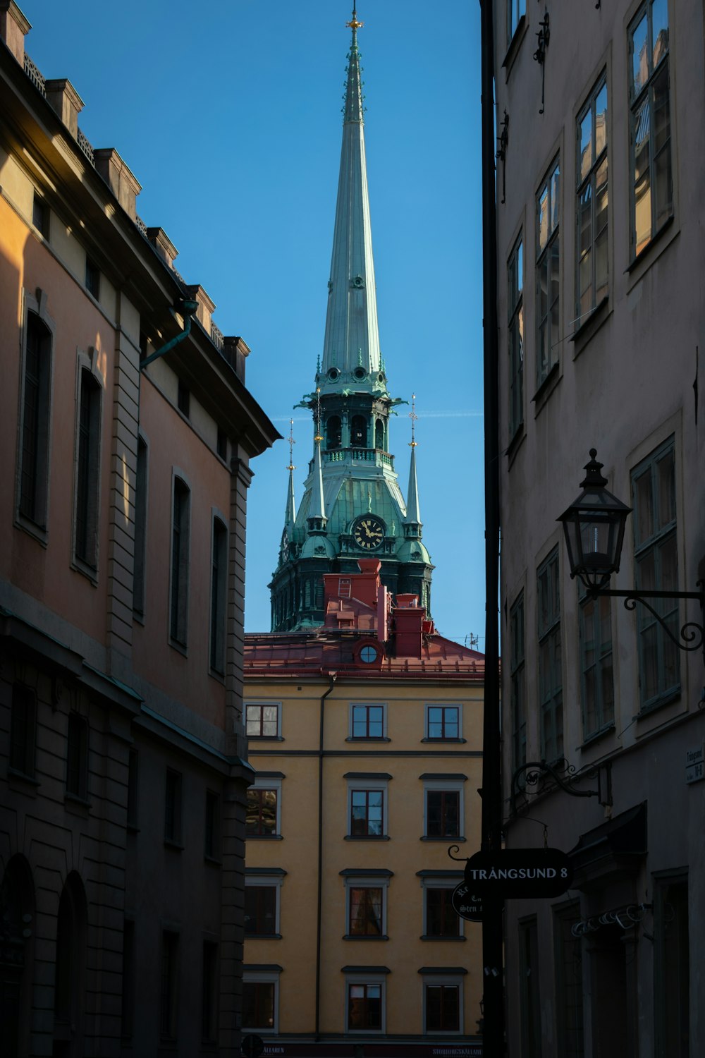a tall building with a pointy tower