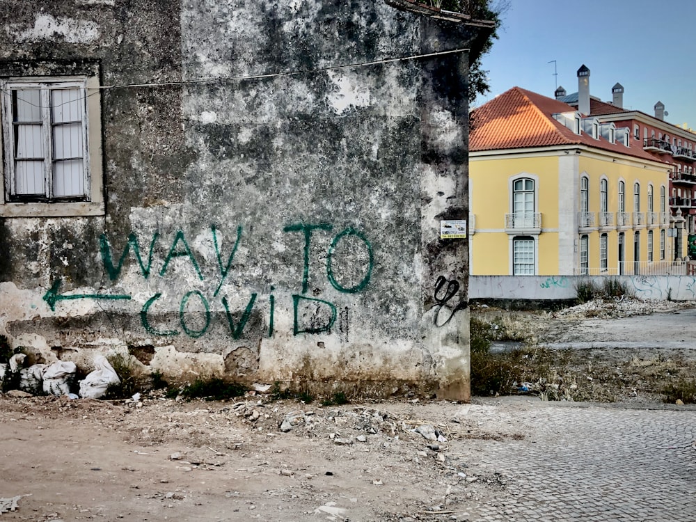 a wall with graffiti