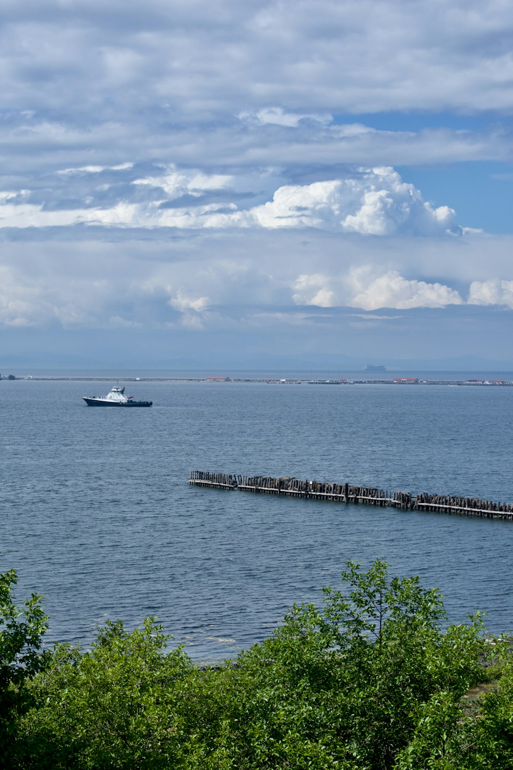 a boat in the water