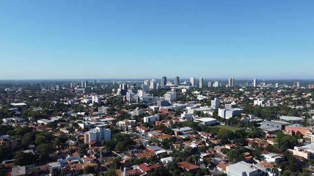 a city with many buildings