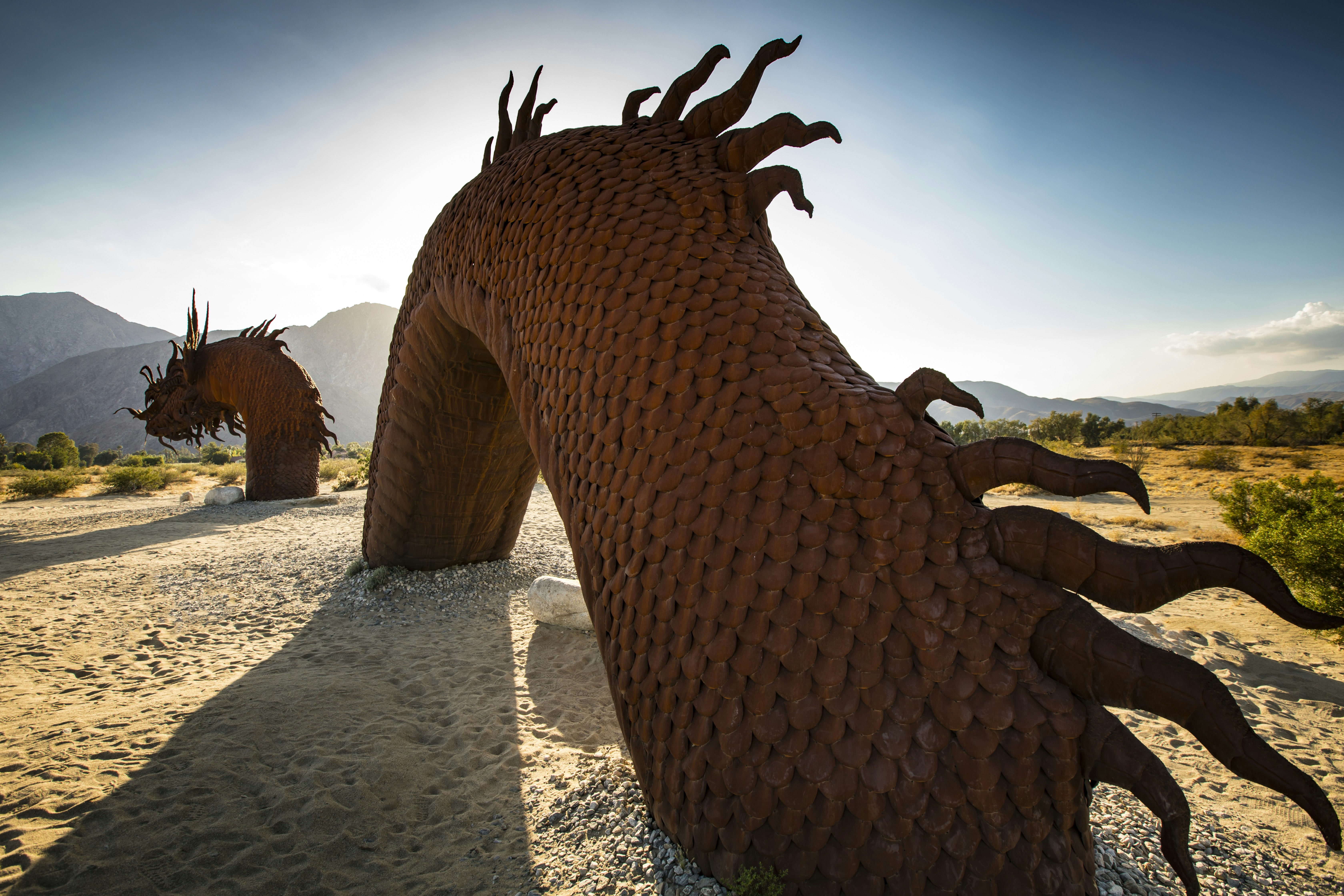 a sculpture of a dragon