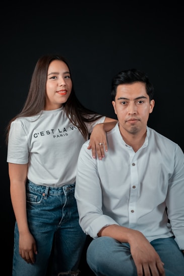 a man and a woman posing for a photo