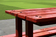 Close-up of a sturdy HDPE table with a smooth surface, perfect for outdoor use.
