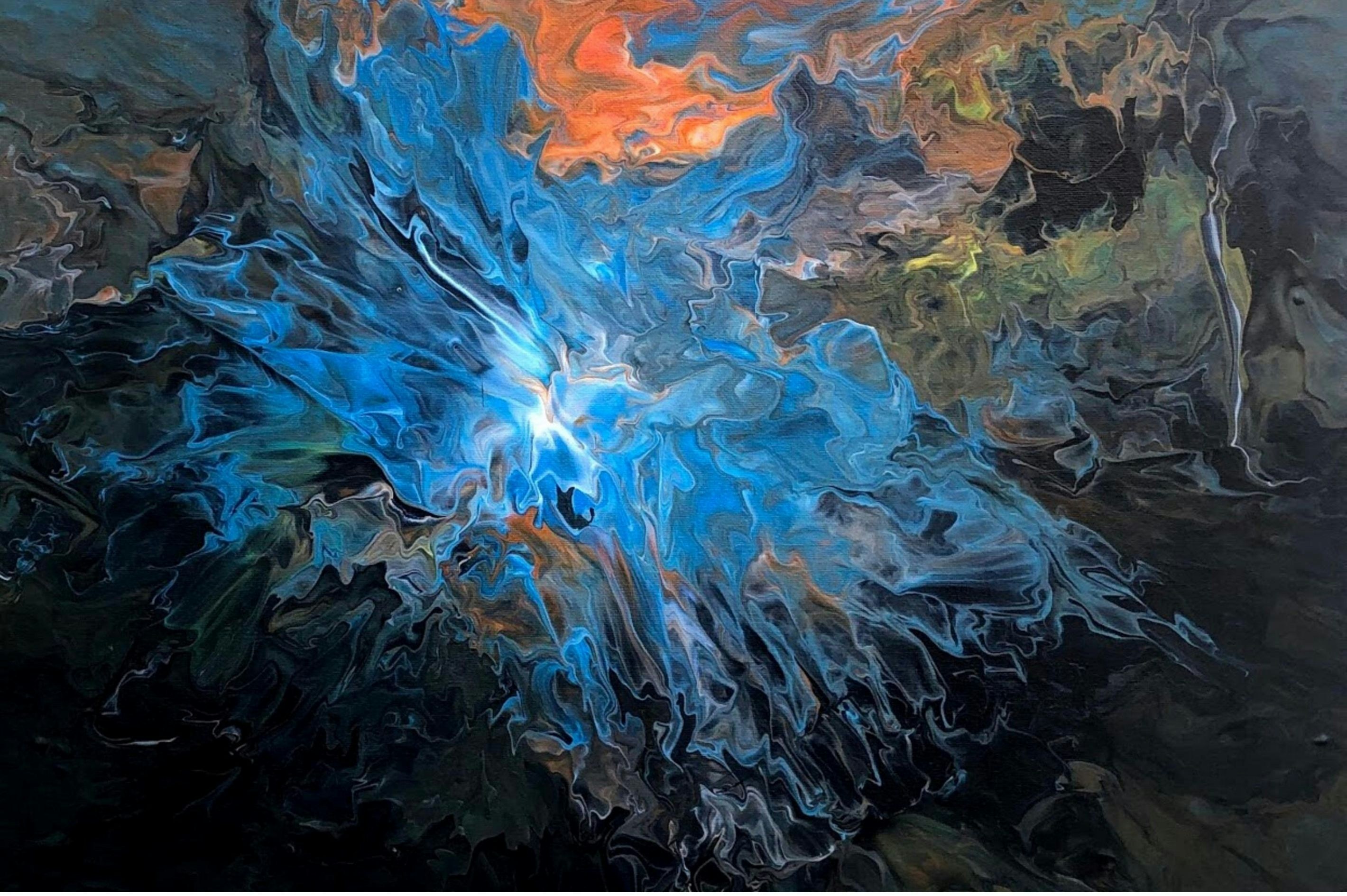 Psychedelic swirls card back