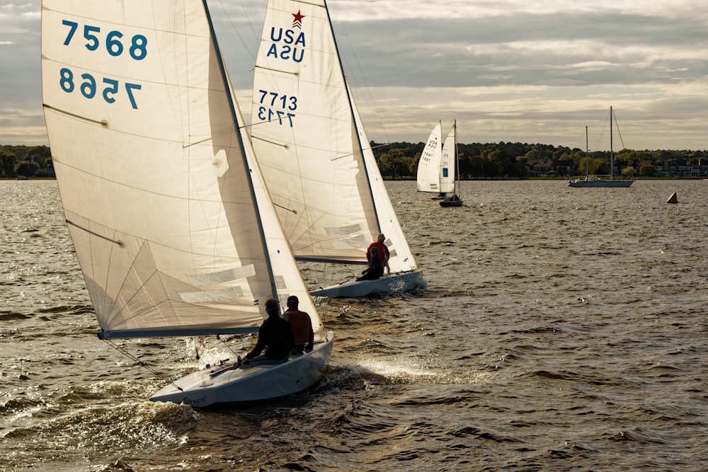 a group of people sailing on a boat