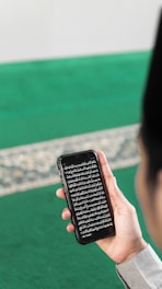 a person holding a phone