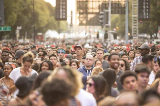 a large crowd of people