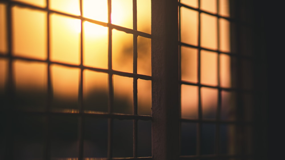a window with bars