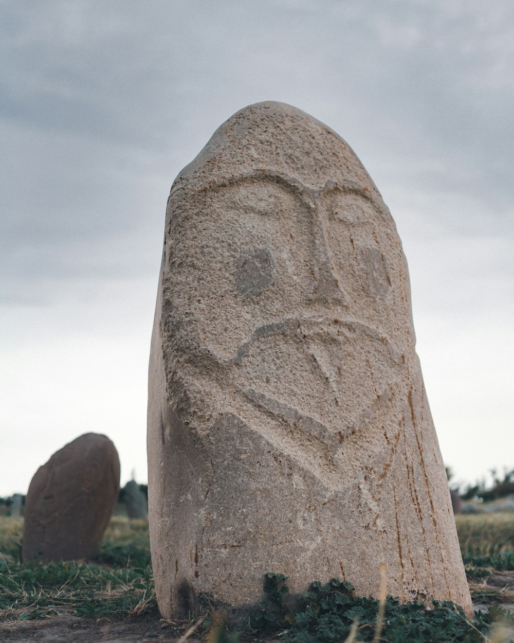 a large rock with a hole in it