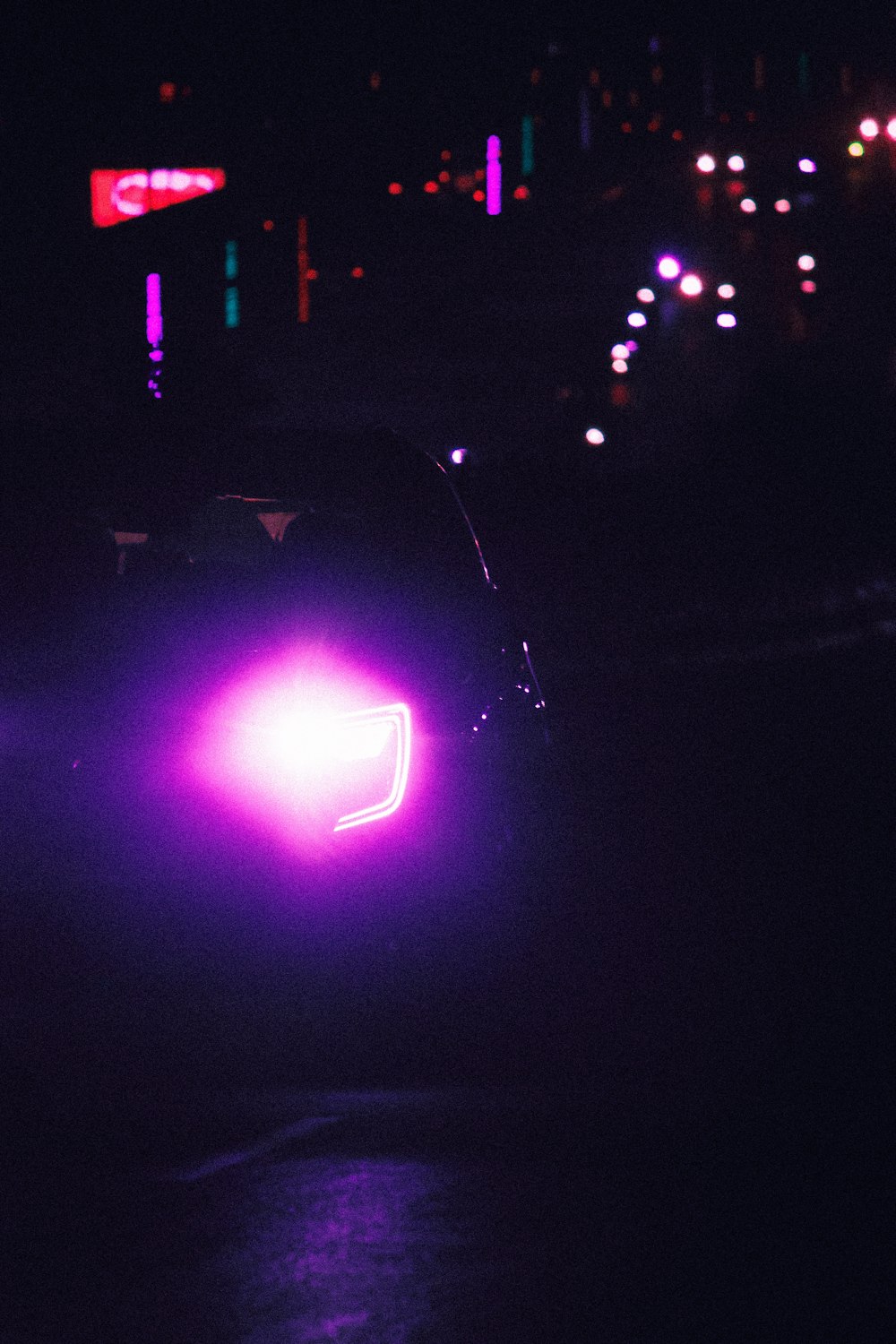 a car with a bright light