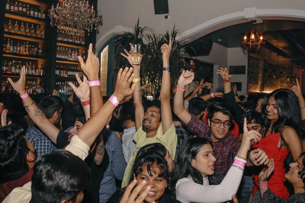 a group of people dancing