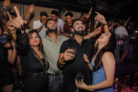 a group of people dancing