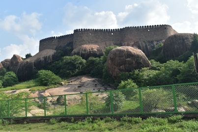 a large rock formation