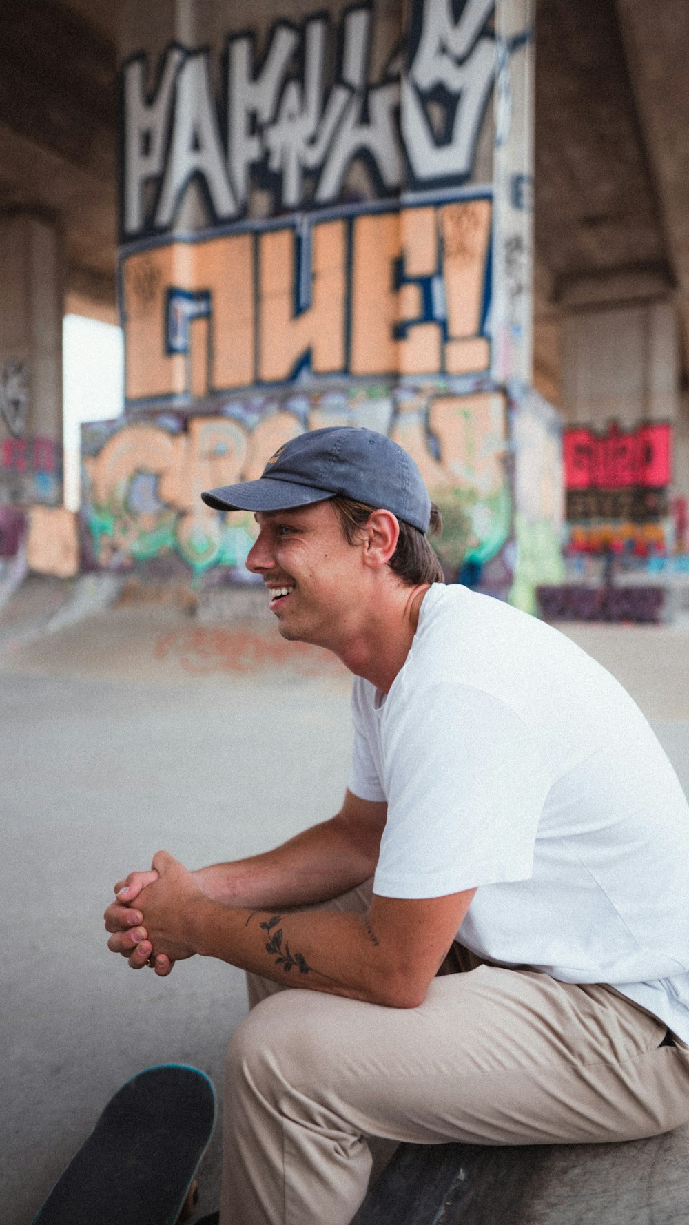 a man sitting on a bench