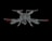 A stylized image of a quadcopter drone with a detailed, transparent outline against a black background. The drone's propellers are visible and highlighted with subtle red accents.