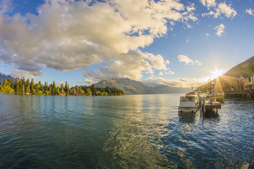 a dock on a lake