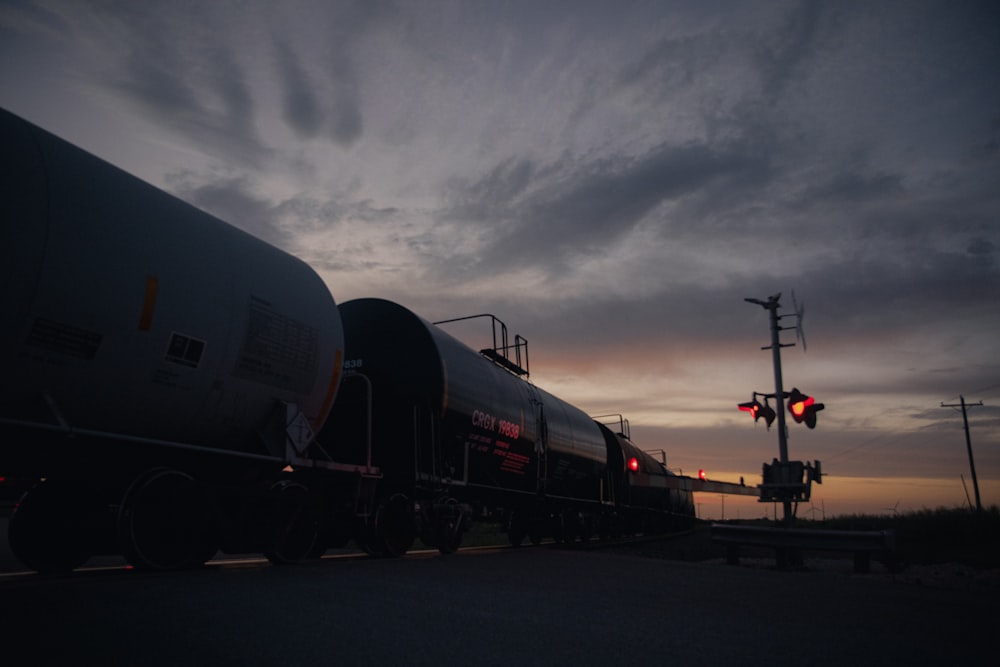 a train on the railway tracks