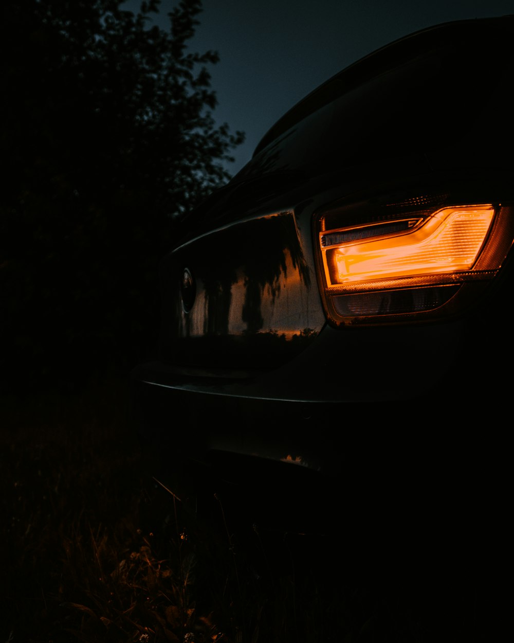 a car with its front facing the camera