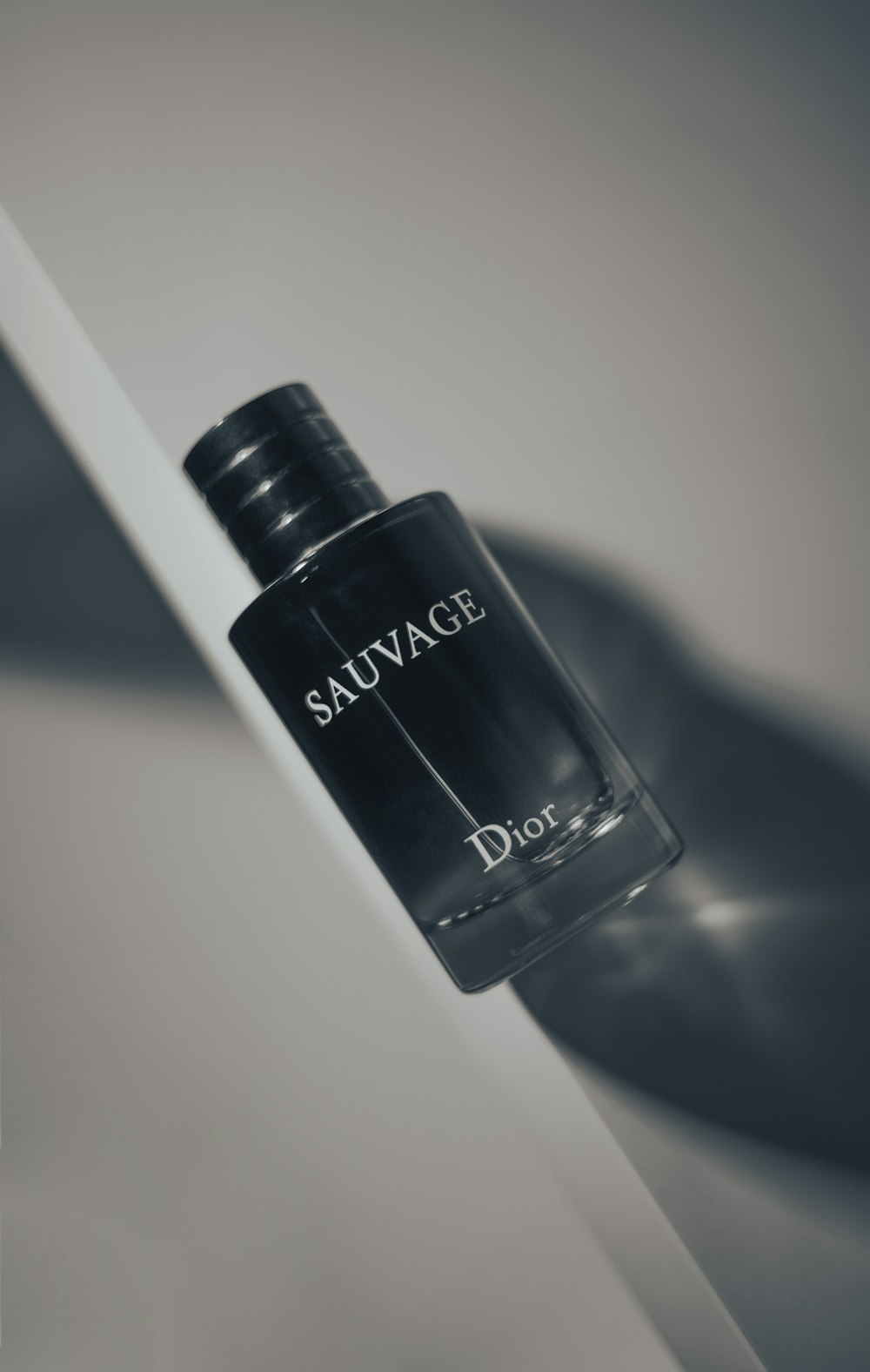 a black and silver bottle