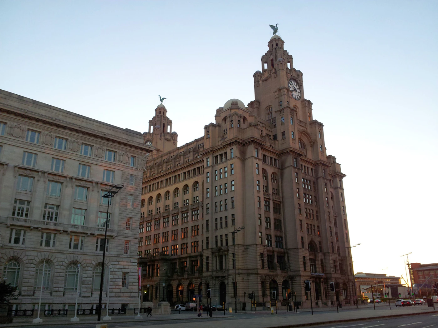 Historic waterfront architecture in Liverpool