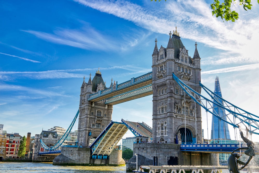 a bridge with towers