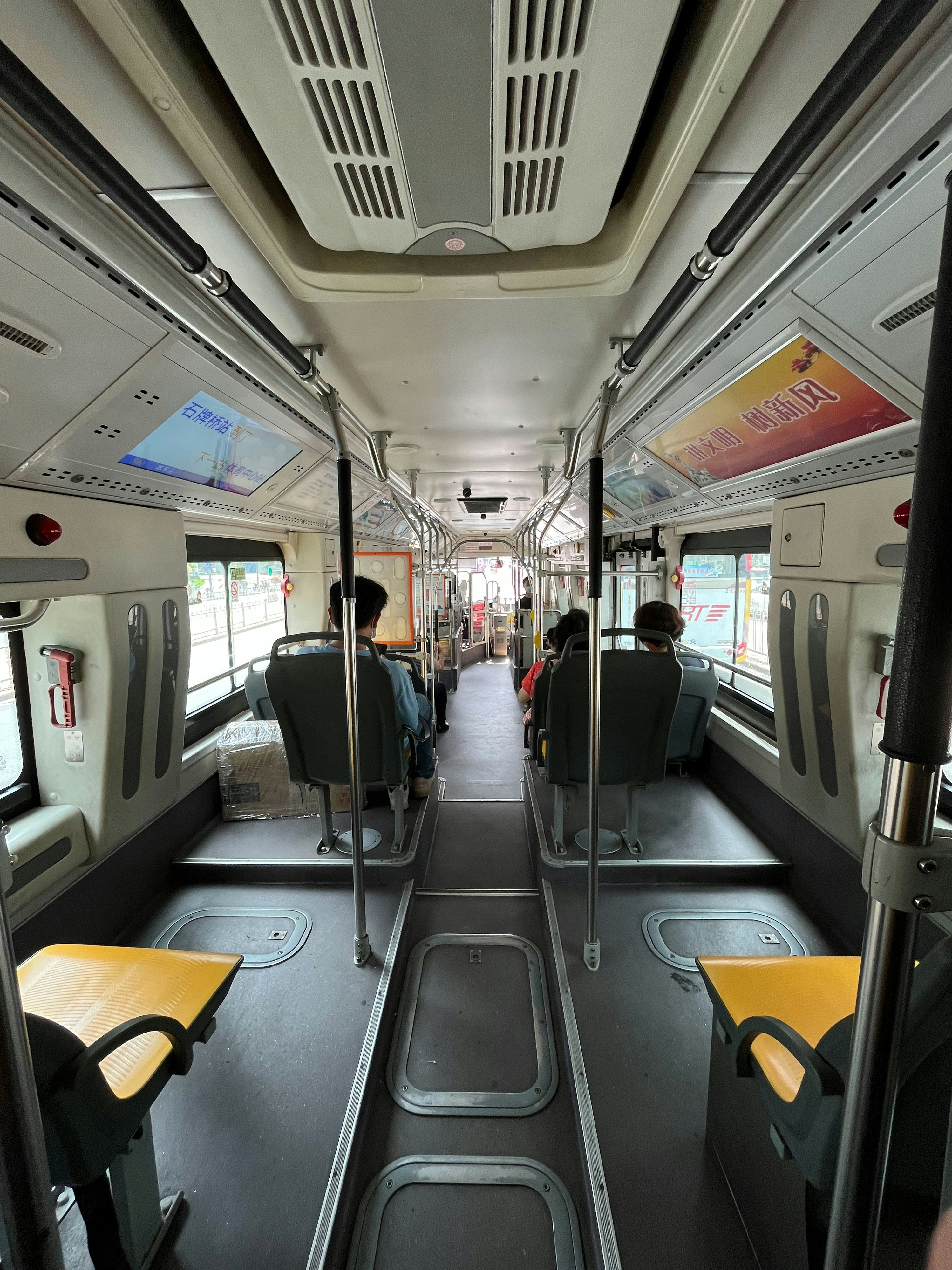 Customized interior of a bus
