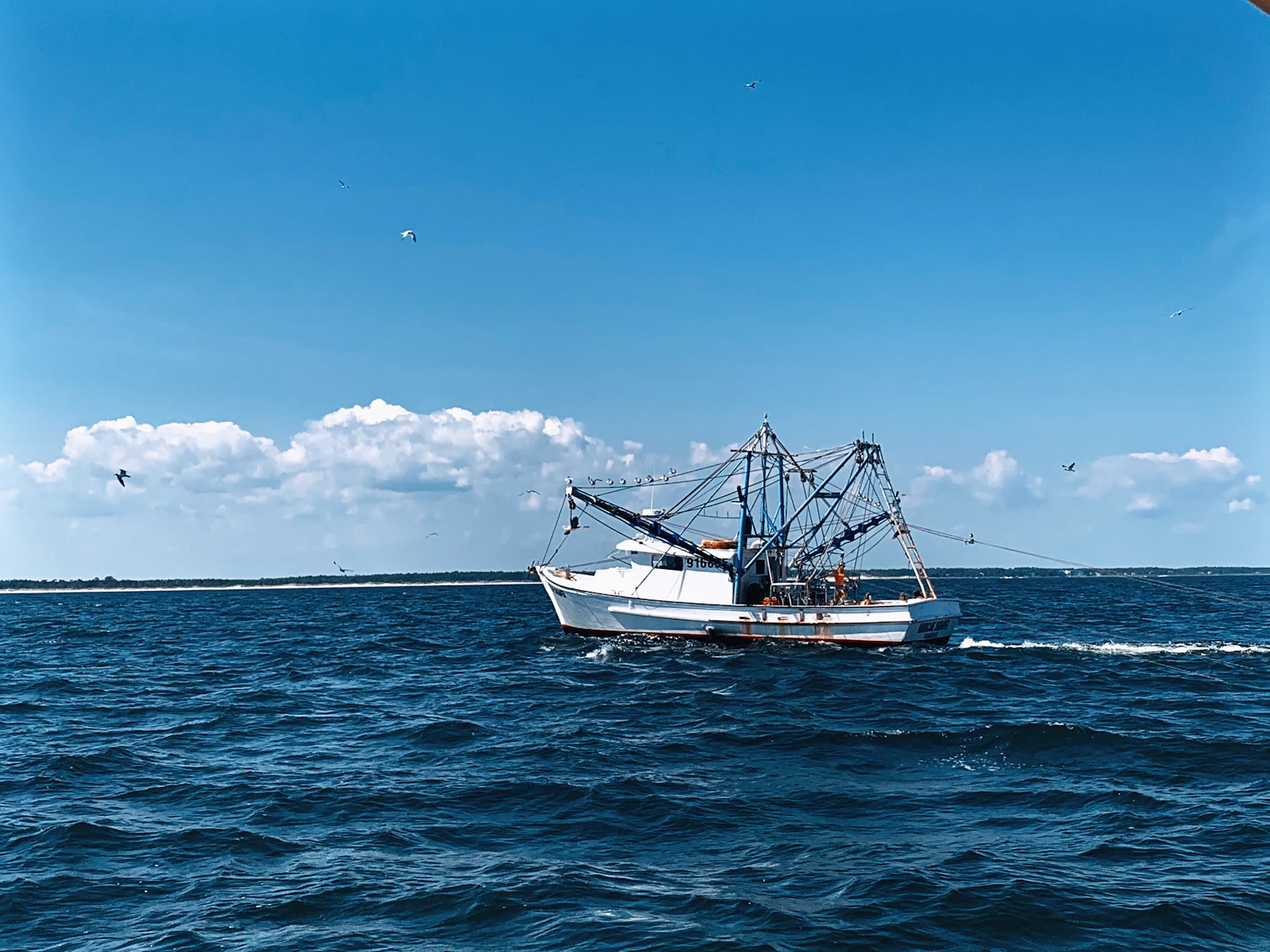 Charter boat crew preparing lines at the dock before departure